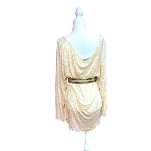 Calleen Cordero Metallic White Waist Cinching Uzi Belt Nickel and Brass Studding Calleen Cordero | Accessories | Calleen Cordero Washed White  main image 2